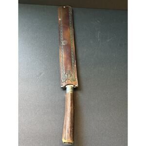 Vintage Pepperidge Farm Handle Knife Leather Embossed Case Country Farmhouse